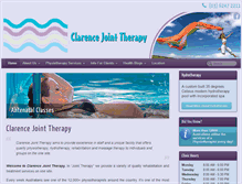 Tablet Screenshot of clarencejointtherapy.com
